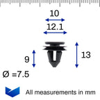 Interior Trim Panel Retainer Clip, Black - image 2