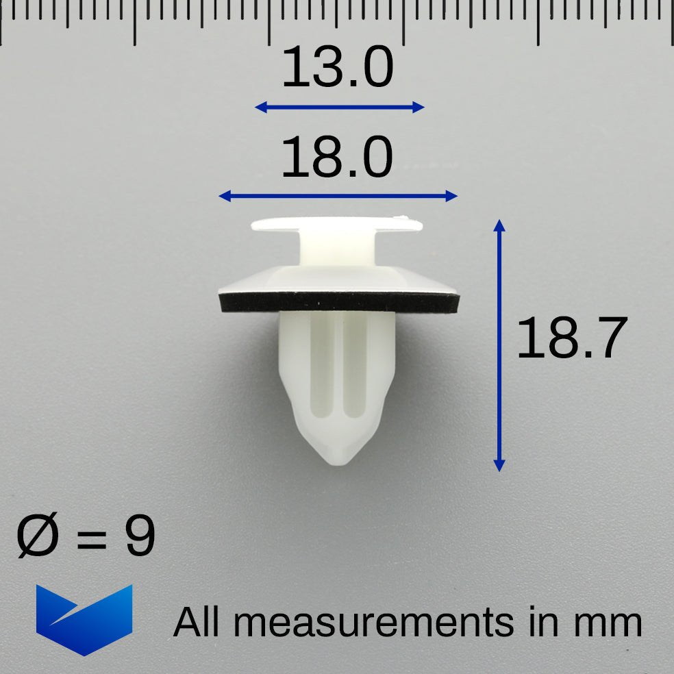 Trim Clip, Plastic with Washer - image 2