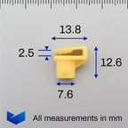 P-Shaped Screw Grommet, Yellow - image 2