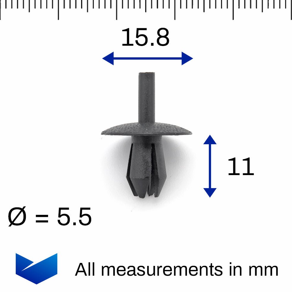 Push Pin Rivet, Black - image 2