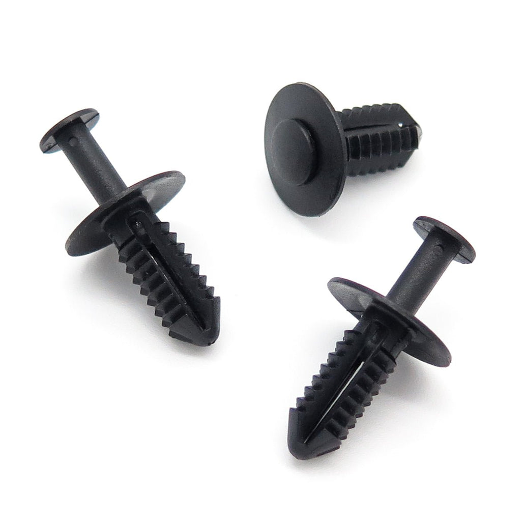 Push Fit Plastic Rivet, 6.5mm Hole, 16mm Collar, Black
