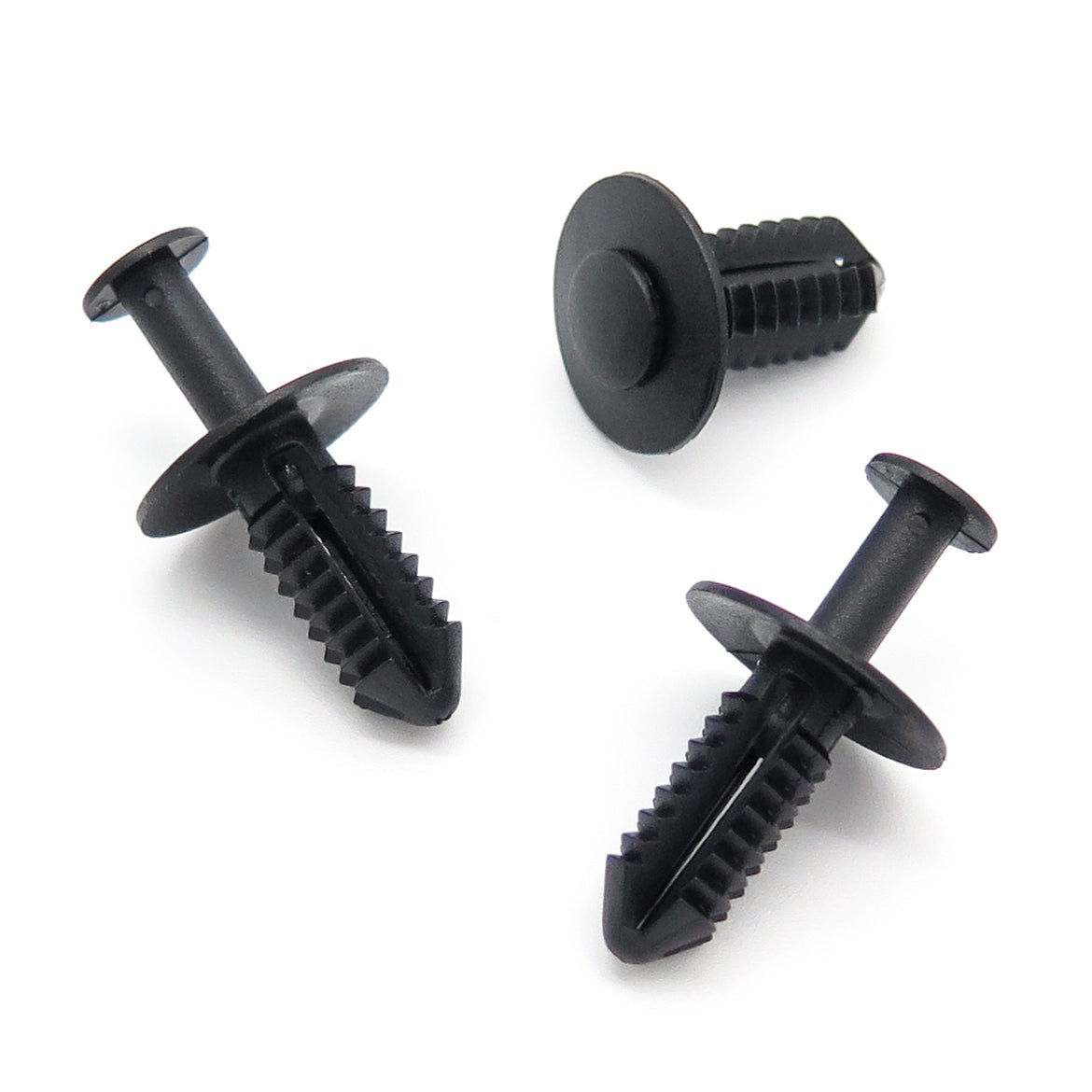 Push Fit Plastic Rivet, 6.5mm Hole, 16mm Collar, Black
