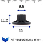 Plastic Nut, Black - image 2