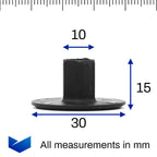 Plastic Nut, Black - image 2
