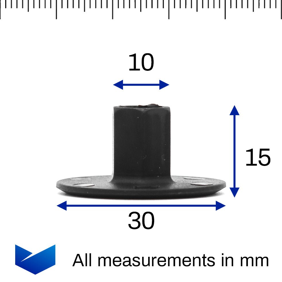 Plastic Nut, Black - image 2