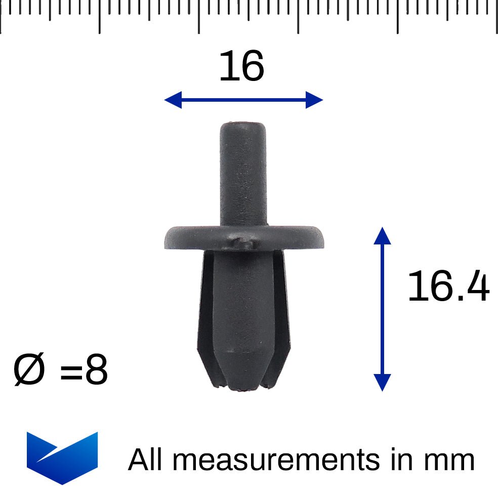 8mm Push Fit Rivet - image 2