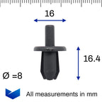 8mm Push Fit Rivet - image 2