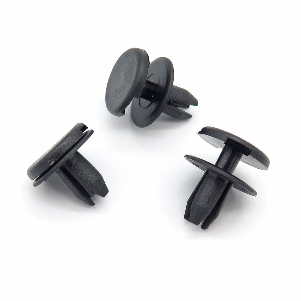 Push Fit Plastic Fastener Clip, 6mm,  Black