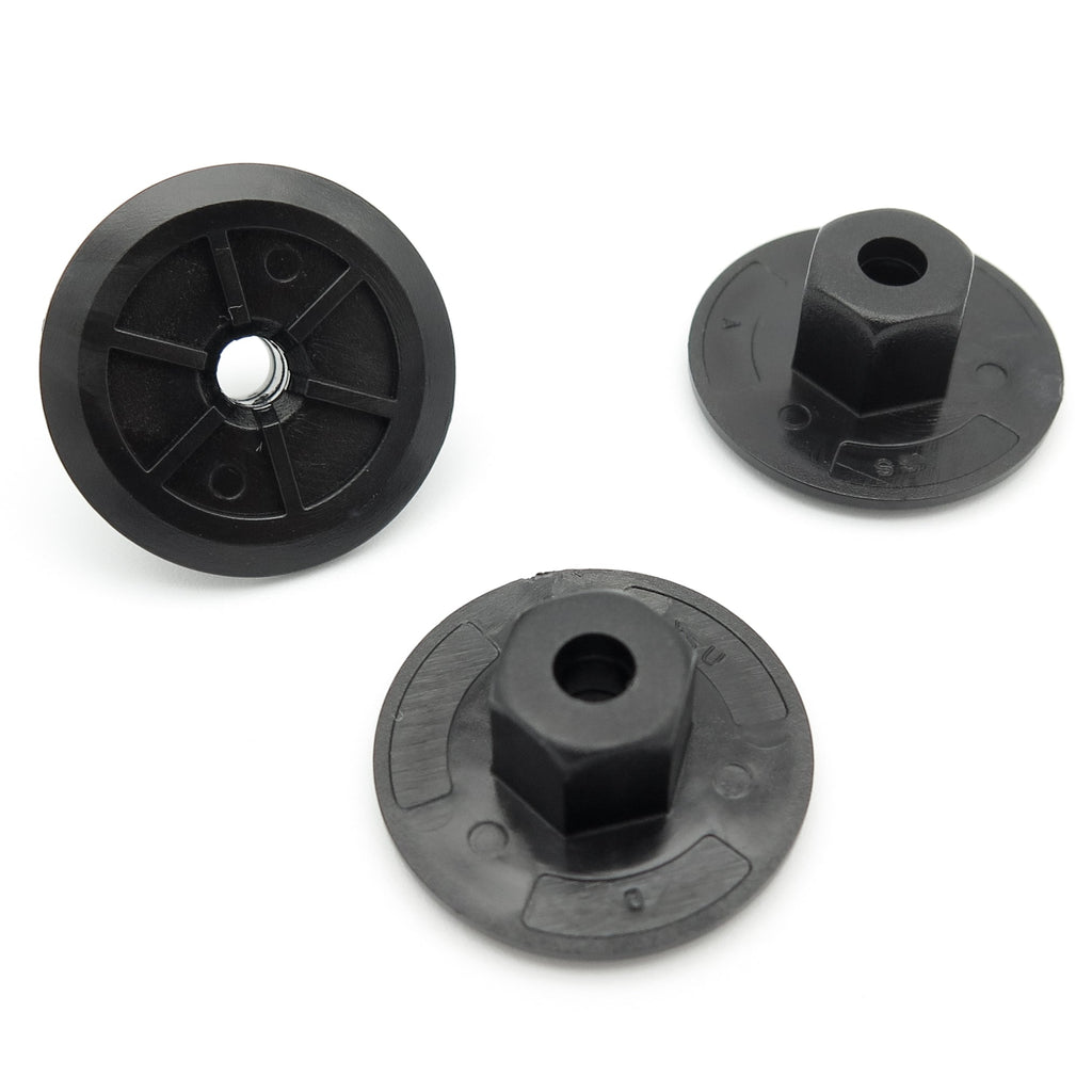 Plastic Nut, 24mm Collar, Black