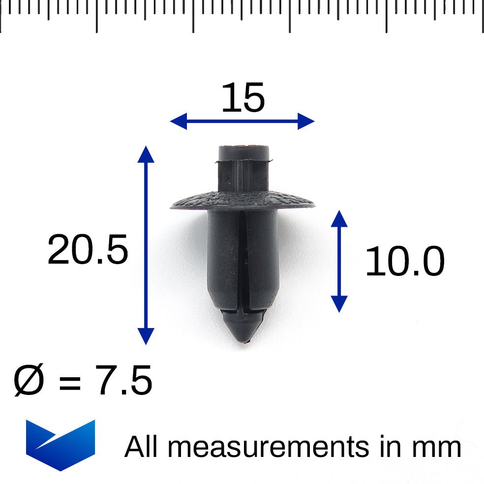 Push Fit Rivet, Black - image 2