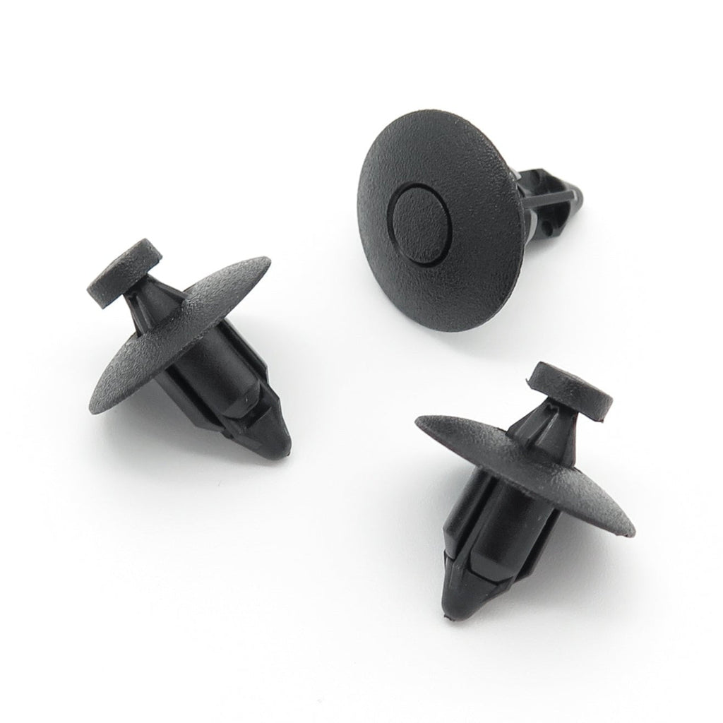 Push Fit Plastic Rivet, 8mm Hole 20mm Collar, Black