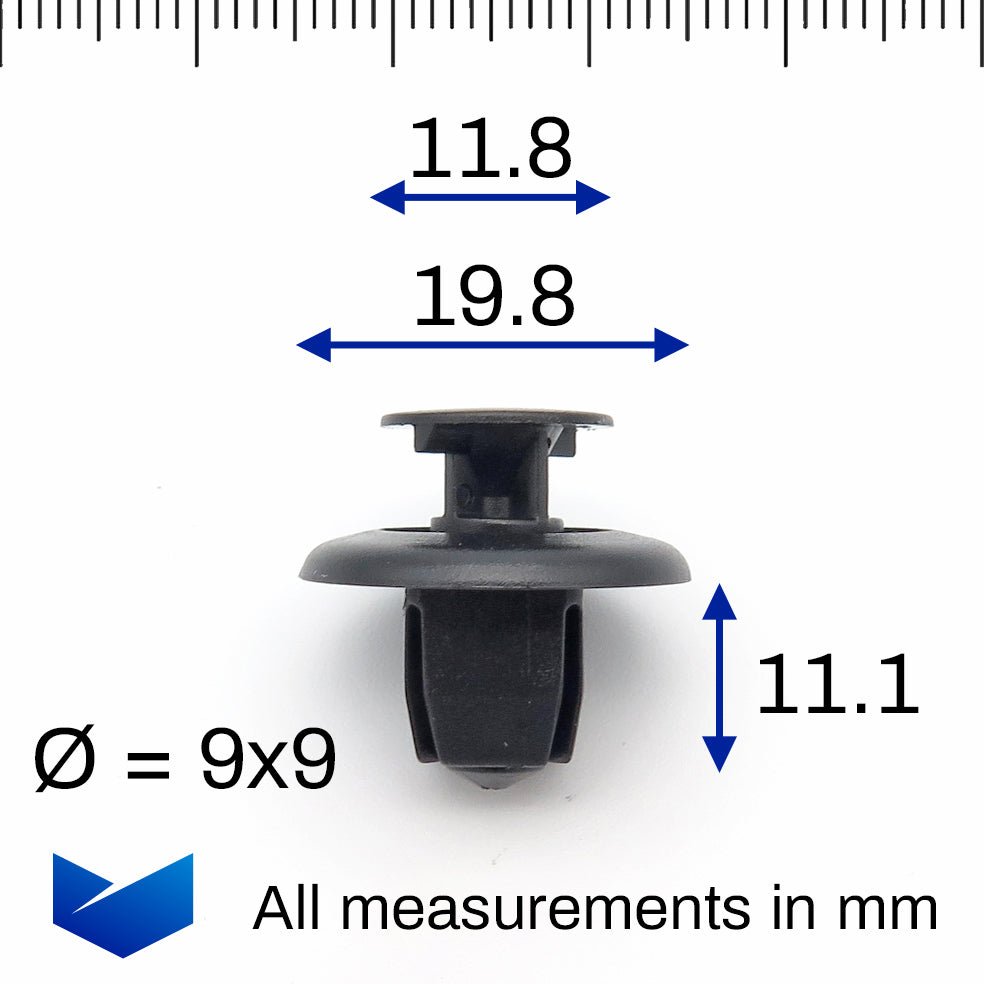 Quick Release Plastic Rivet, Black - image 2