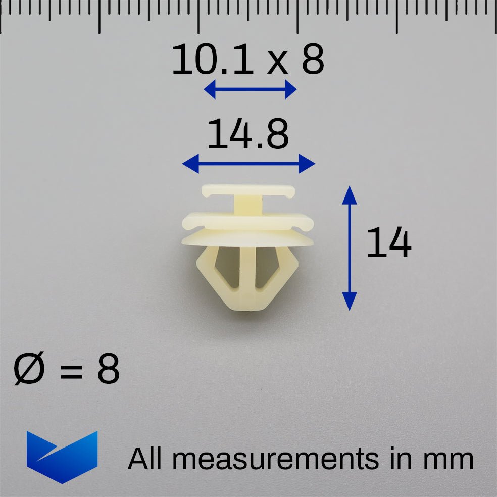 Exterior Moulding Clip, White - image 2