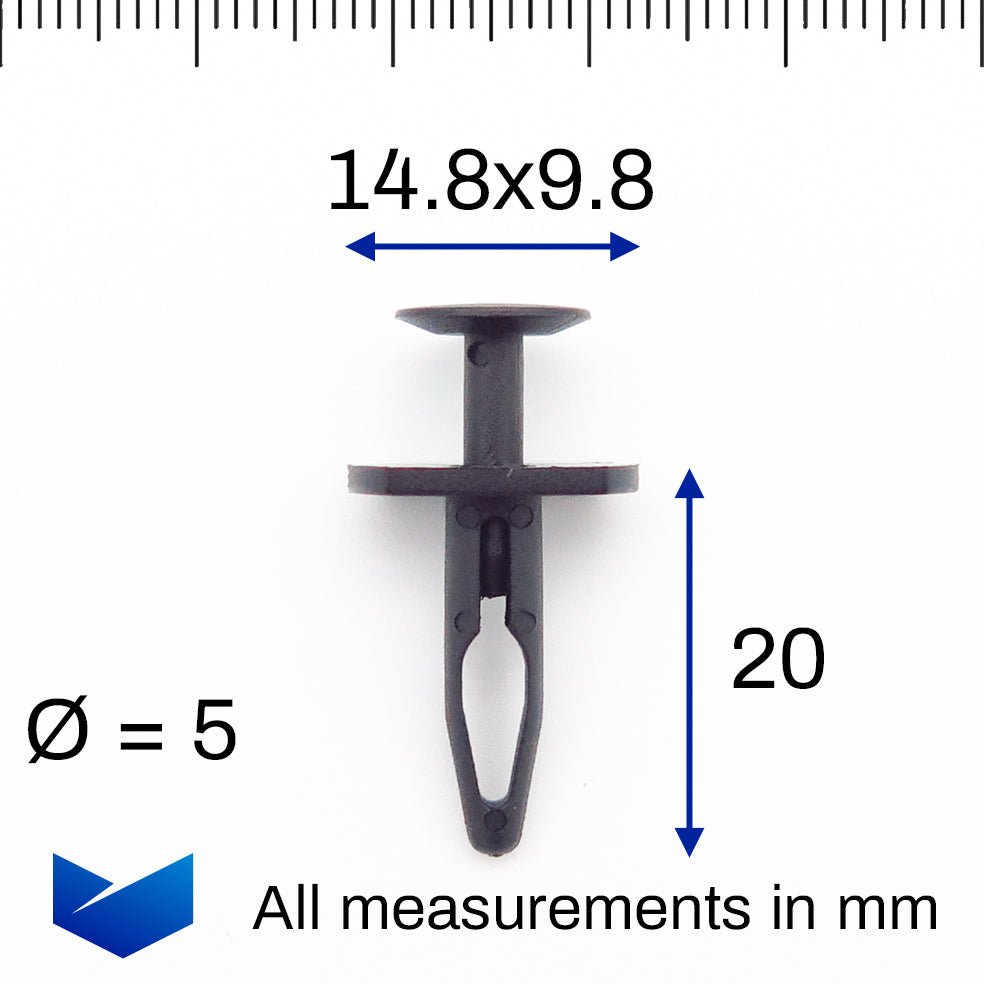Push Fit Expanding Rivet, Rectangular Collar - image 2