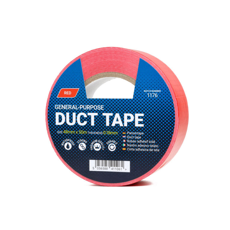48mm x 50m Red Duct Tape - 1 Roll