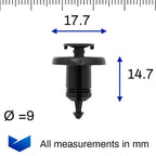 Push Fit Plastic Rivet, 8.5mm Hole - image 2