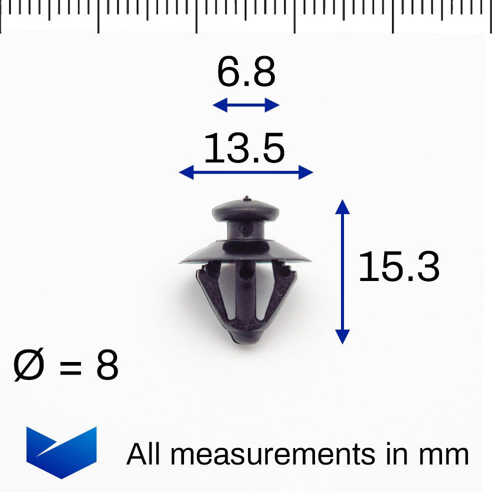 Exterior Moulding Clip, White with Washer - image 2