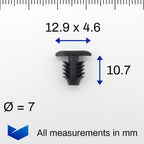 Weatherstrip Seal Clip, Black - image 2