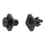 Screw Fit Plastic Clip, 10mm Hole, Square Collar, Black - image 3