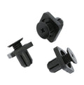 Screw Fit Plastic Clip, 10mm Hole, Square Collar, Black