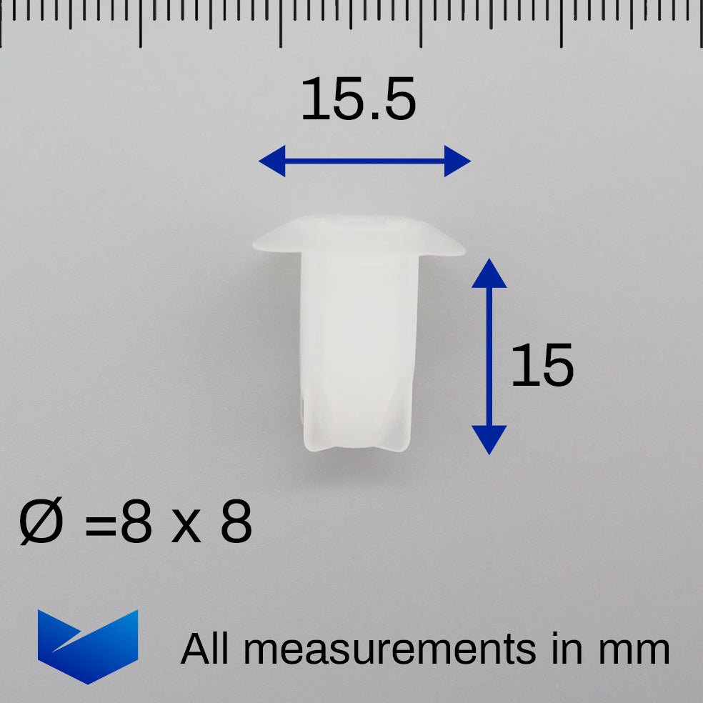 Plastic Screw Grommet, White - image 2