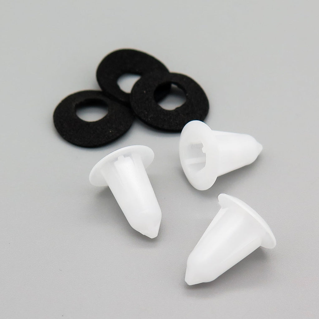 Screw Grommet, White with Washer - image 3