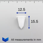 Screw Grommet, White with Washer - image 2