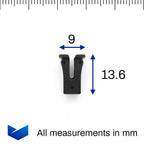 Screw Grommet, 7x7mm Hole, Black - image 2