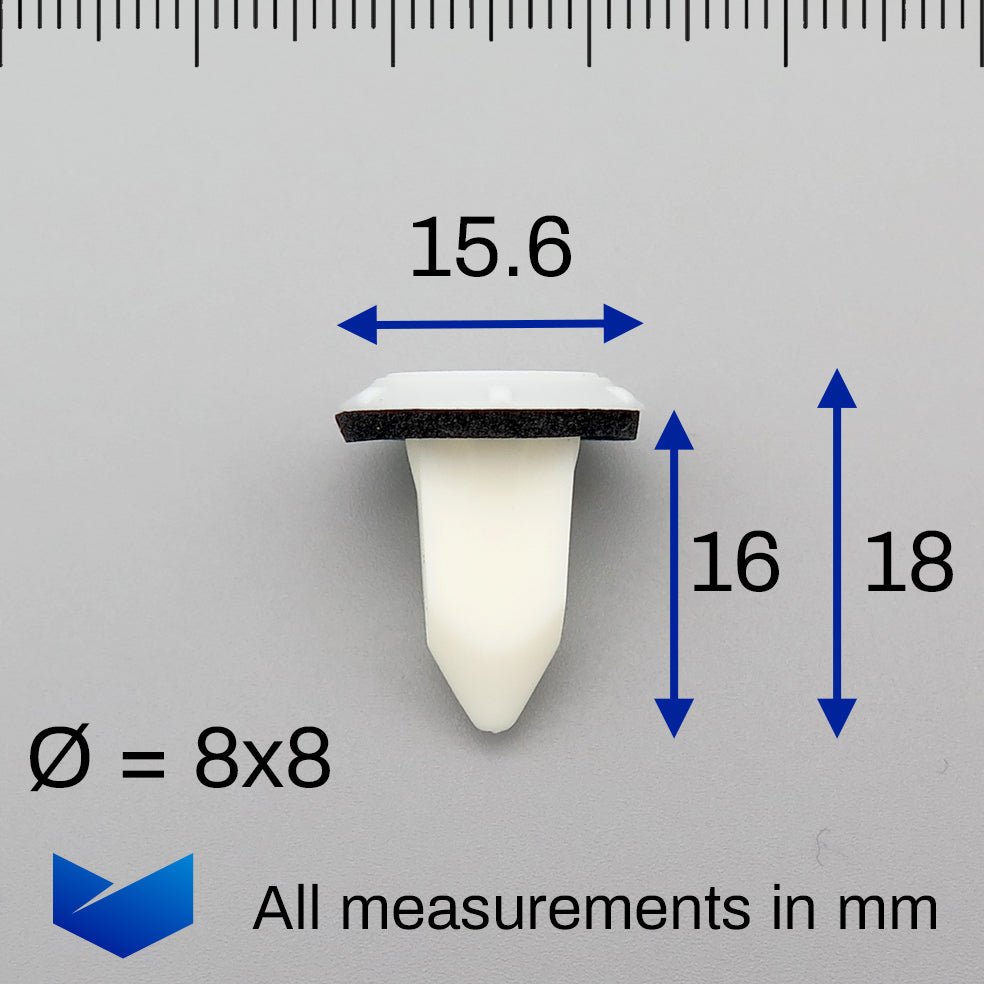 Plastic Screw Grommet, White with Seal - image 2