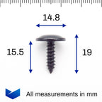 Metal Torx Screw, 19mm x 4.6 - image 2