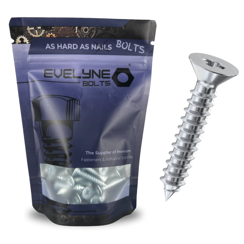 Self Tapper C/Sunk No8x1in. - Evelyne Bolts®