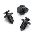 Push Fit Plastic Rivet, 10mm Hole, 20mm Collar, Metal Insert- Short, Black