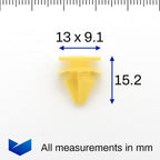 Trim Moulding Clip, Yellow - image 2