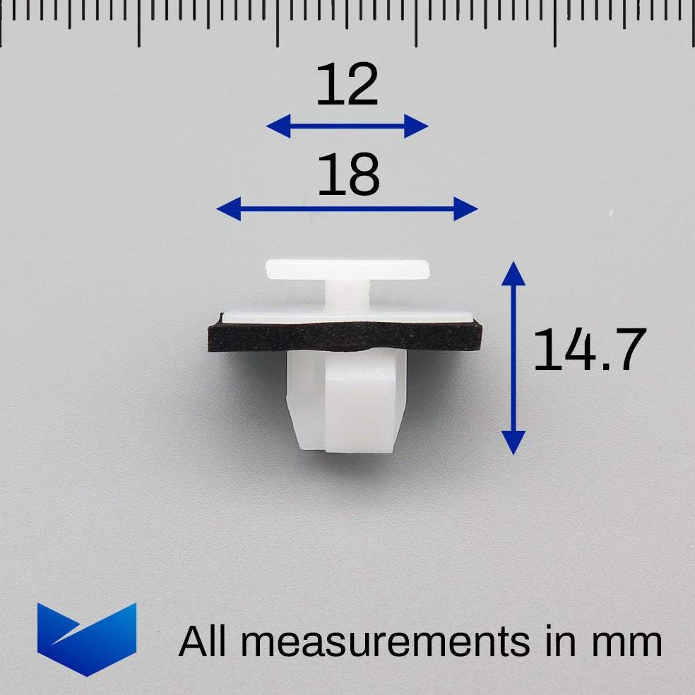 Exterior Trim Moulding Clip, White - image 2