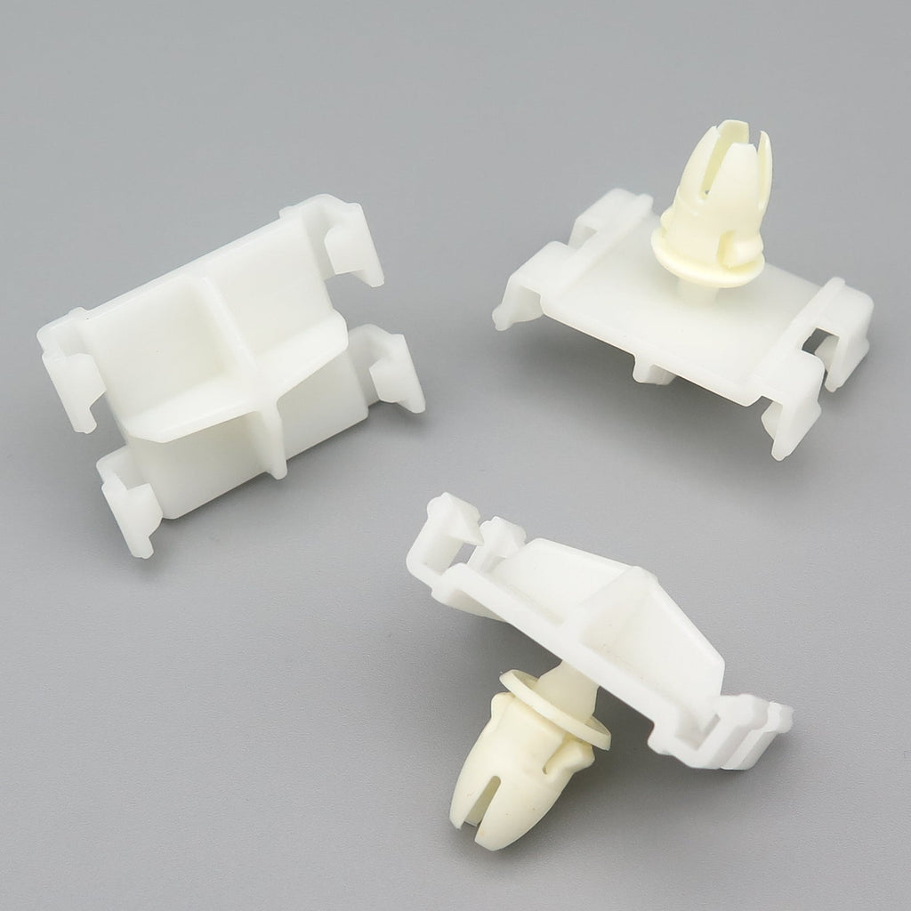 Side Moulding Clip, White with Grommet