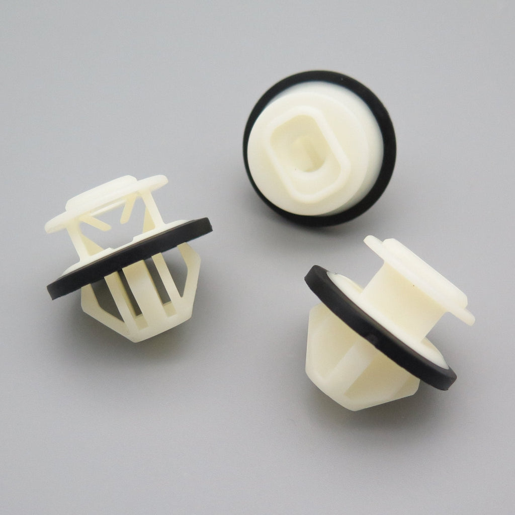 Mercedes-Benz Side Skirt & Moulding Clip, White with Washer