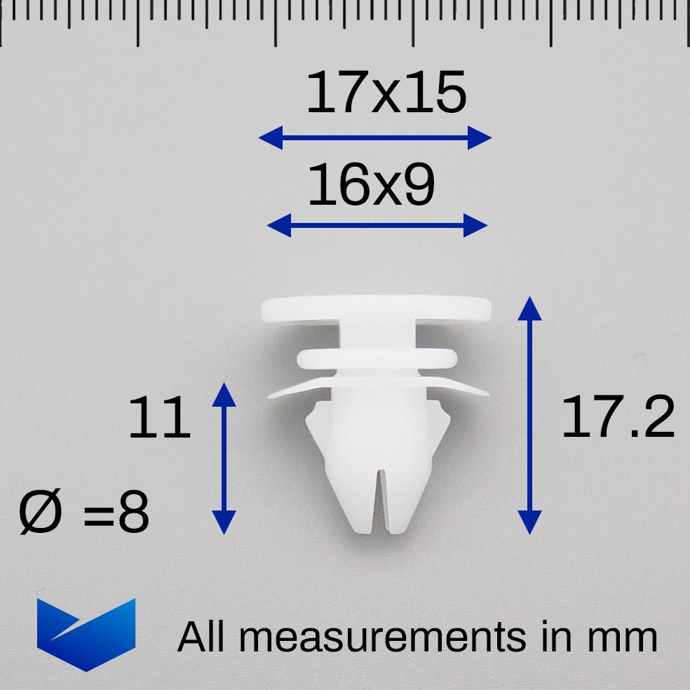 Side Moulding Clips, White - image 2