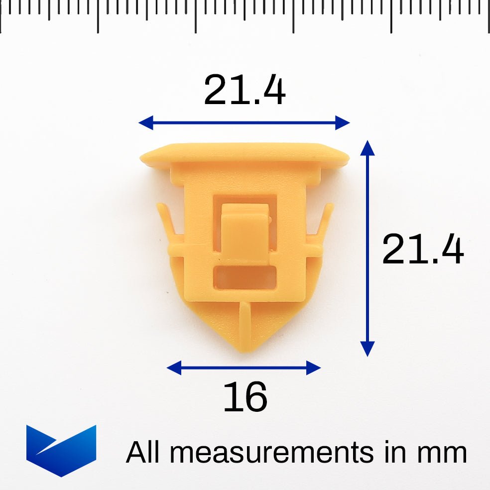 Moulding Mounting Clip, Yellow - image 2