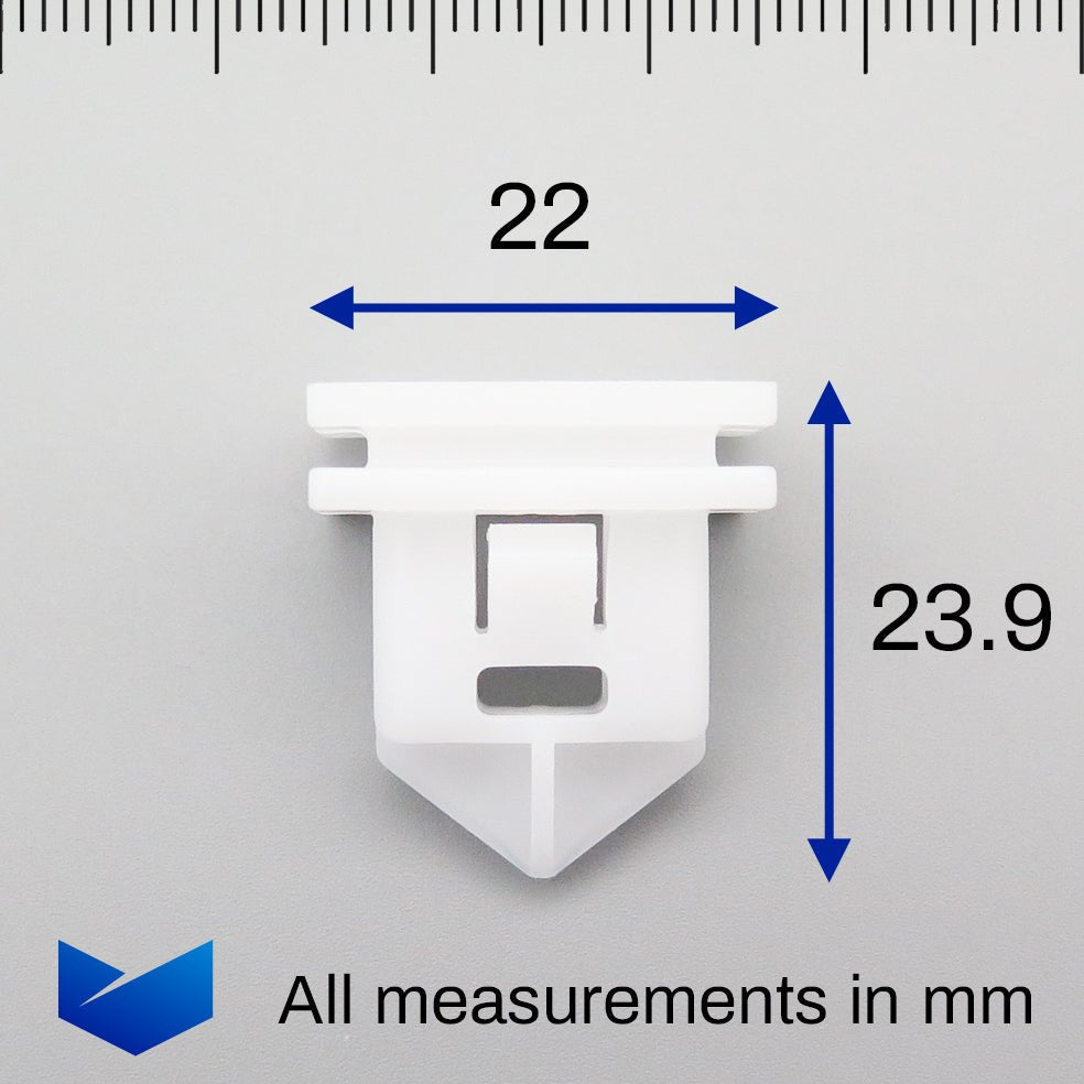 Side Skirt & Sill Moulding Clips, White - image 2