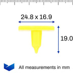 Screw Mount Clip, Yellow - image 2