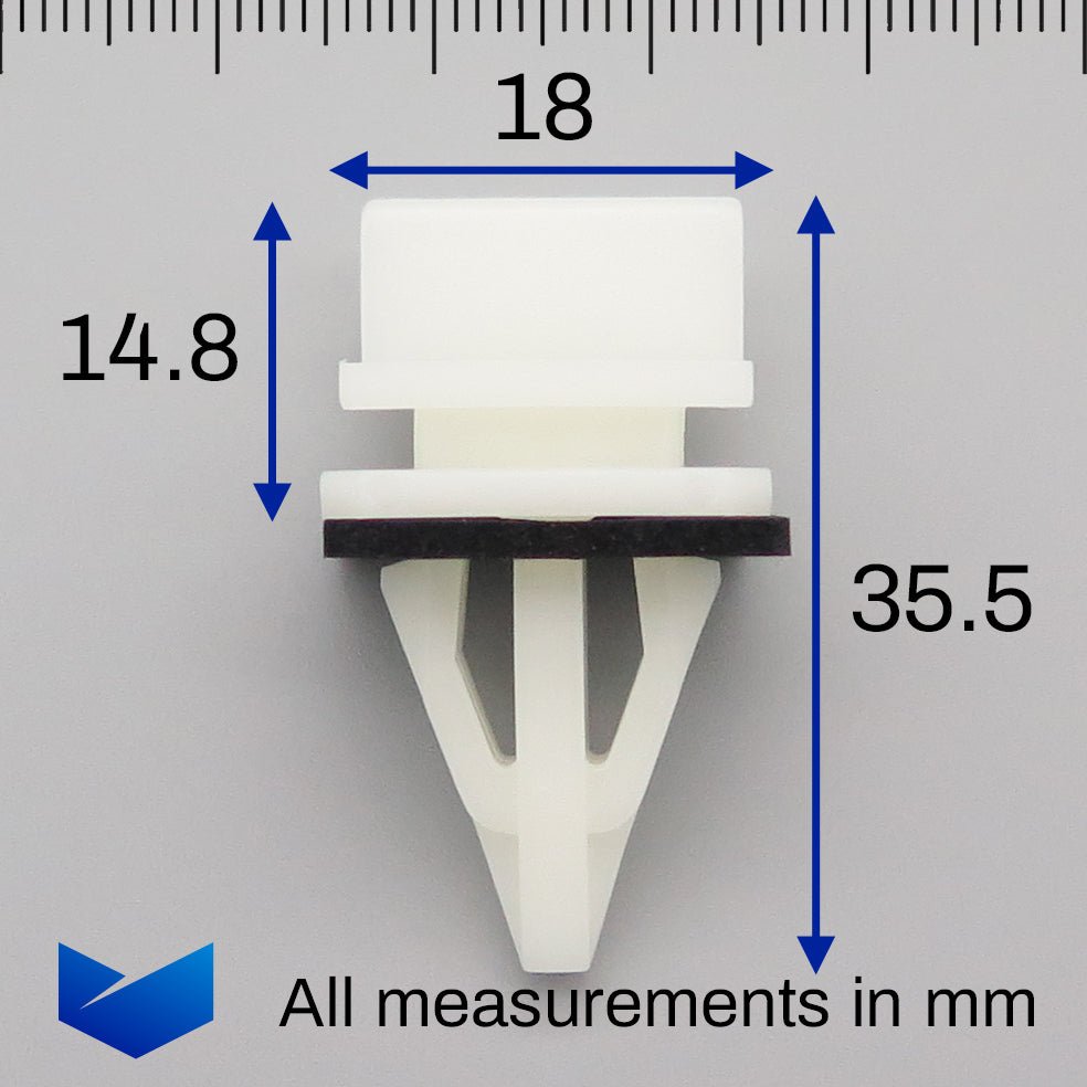 Side Skirt and Sill Moulding Mounting Clip with Washer - image 2