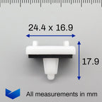 Moulding Clip, White with Seal - image 2