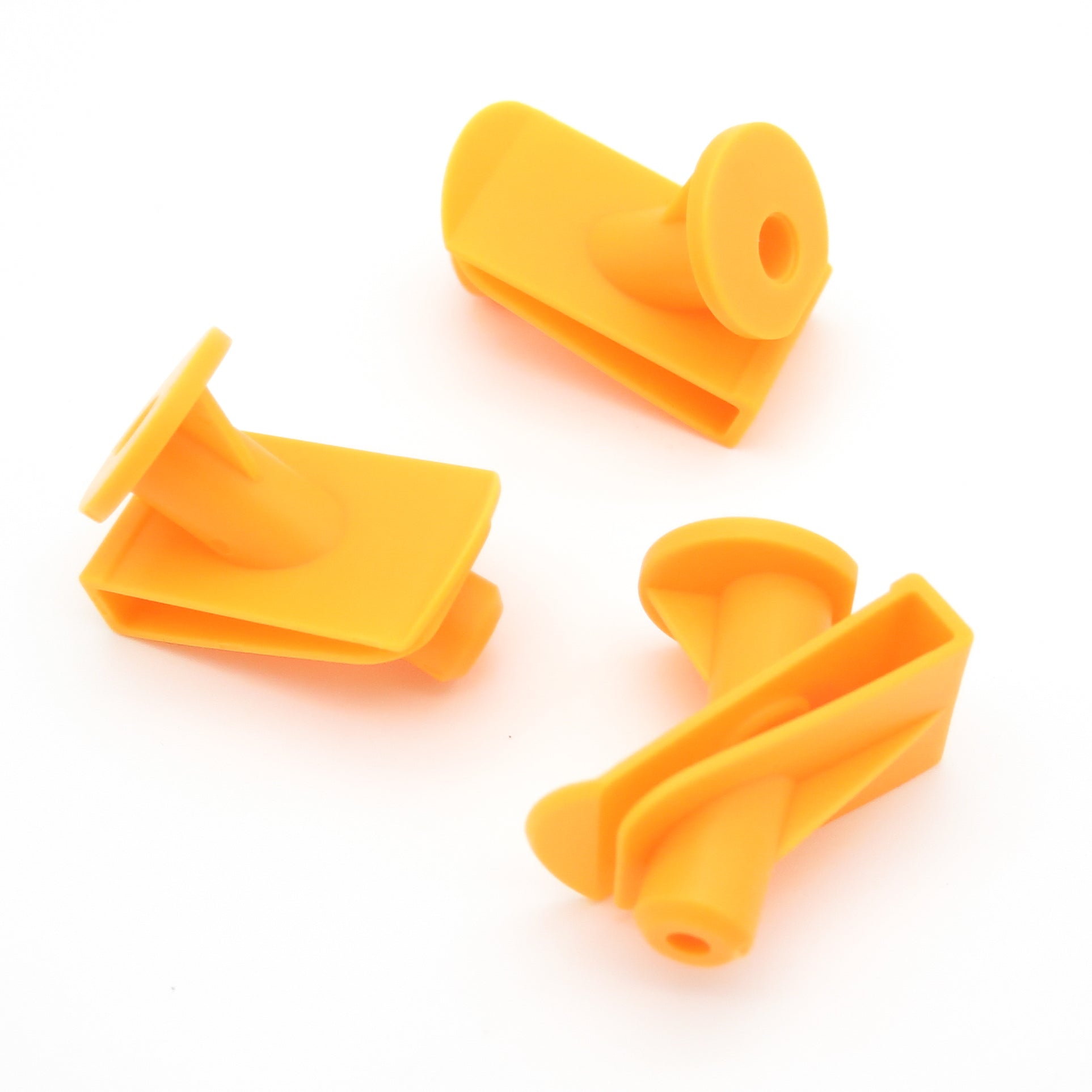 Angled Screw Grommet Mounting Clip, Yellow