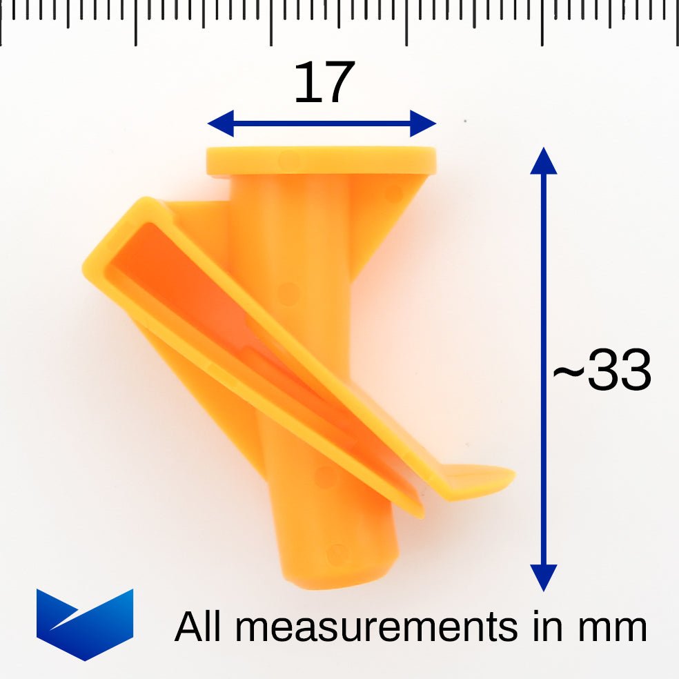Angled Screw Grommet Mounting Clip, Yellow - image 2
