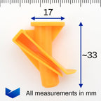 Angled Screw Grommet Mounting Clip, Yellow - image 2