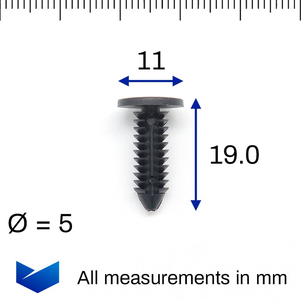 5mm Fir Tree Clip, Black - image 2