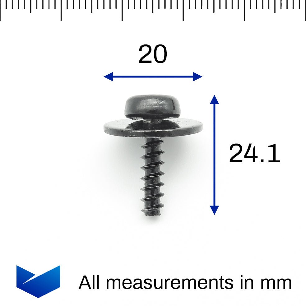 Metal M5 x 20mm Black Screw with Captive Washer - image 2