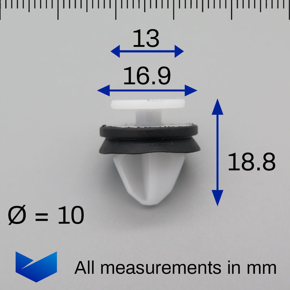 Interior Trim Fastener with Rubber Gasket - image 2