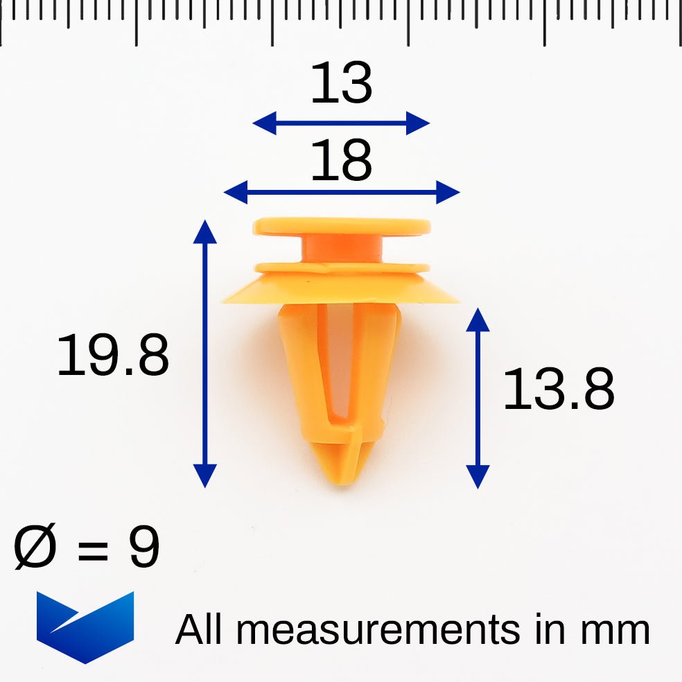 Trim Moulding Retaining Clip, Yellow - image 2