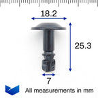 Metal Twist Locking Bolt, Black - image 2